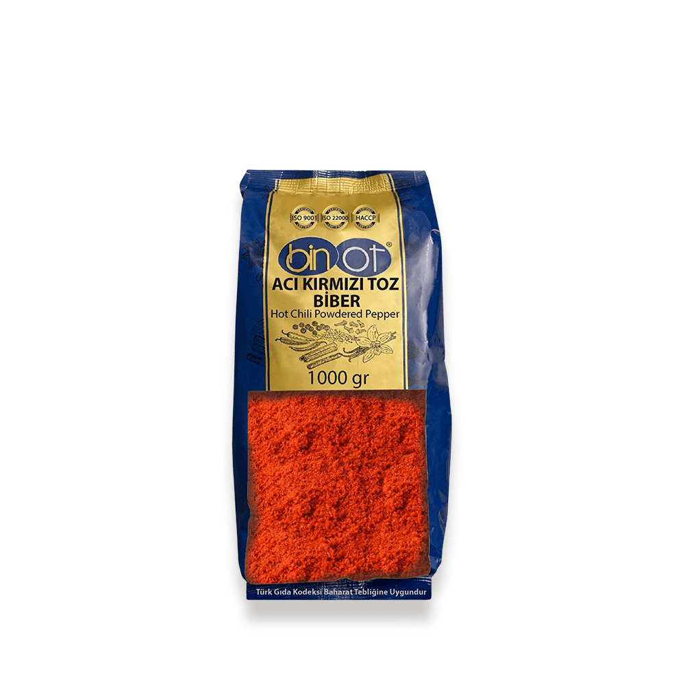 BİNOT KIRMIZI ACI TOZ BİBER 1 KG