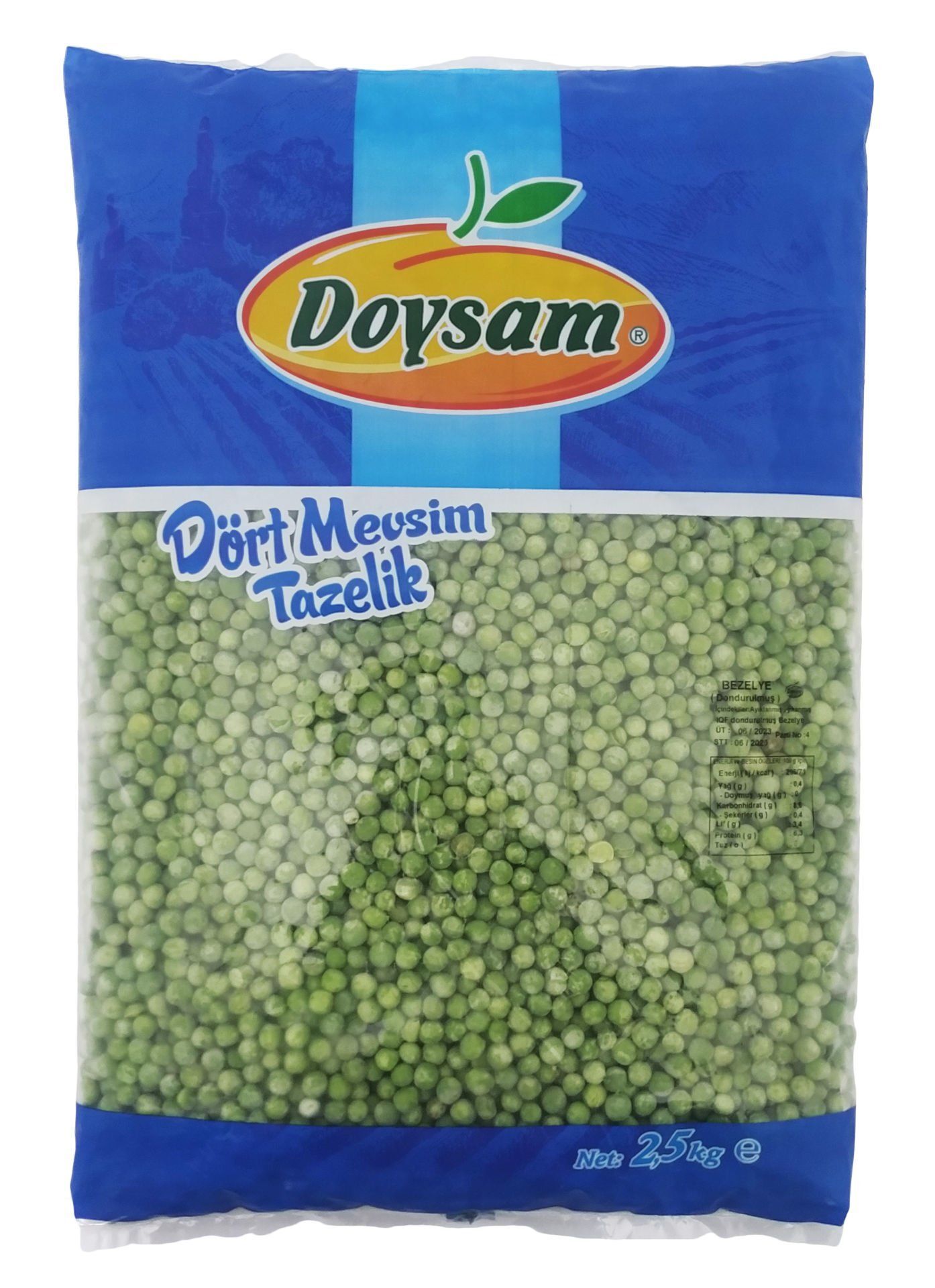 YENİ Doysam Donuk Bezelye No:3 2,5 Kg x 4 Adet