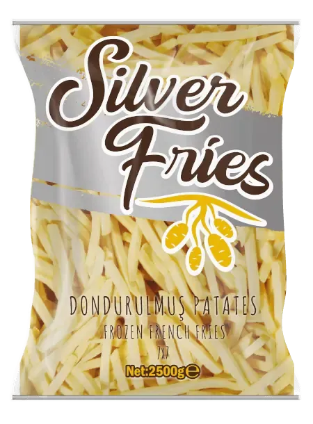 SILVER FRIES 7X7 PATATES 5X2,5 KG 2500GRX5PKT 12,5 KG