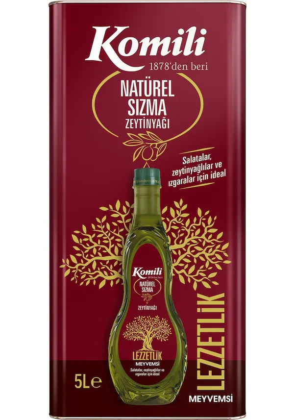 Komili Lezzetlik Meyvemsi Natürel Sızma Zeytinyağı 5 L